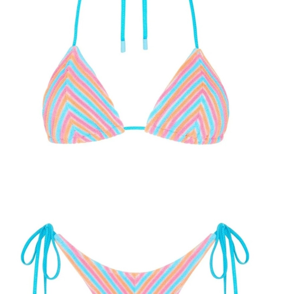Colorful Striped Bikini Set